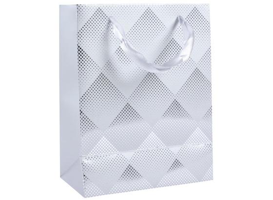 Geschenktasche Raute S - Silberfarben/Goldfarben, Basics, Karton (23/18/10cm) Geschenktasche Raute S - Silberfarben/Goldfarben, Basics, Karton (23/18/10cm)