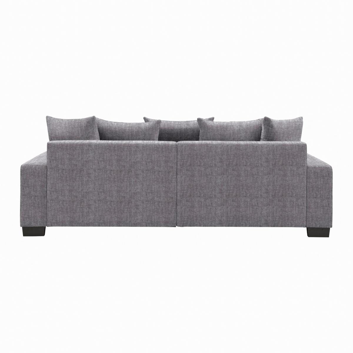 Velká pohovka MATTEO, stříbrná tkanina VOGUE - barvy stříbra/černá, Moderní, dřevo (246/93/124cm)