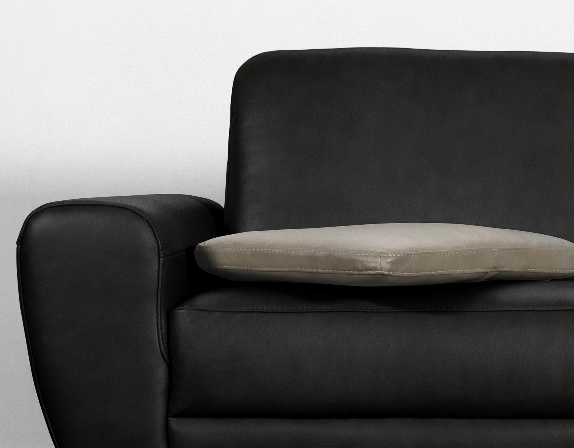 Zierkissen Spring Echtleder Cognac, B: 52 cm - Grau, Design, Leder (52/42/7cm) - Livetastic