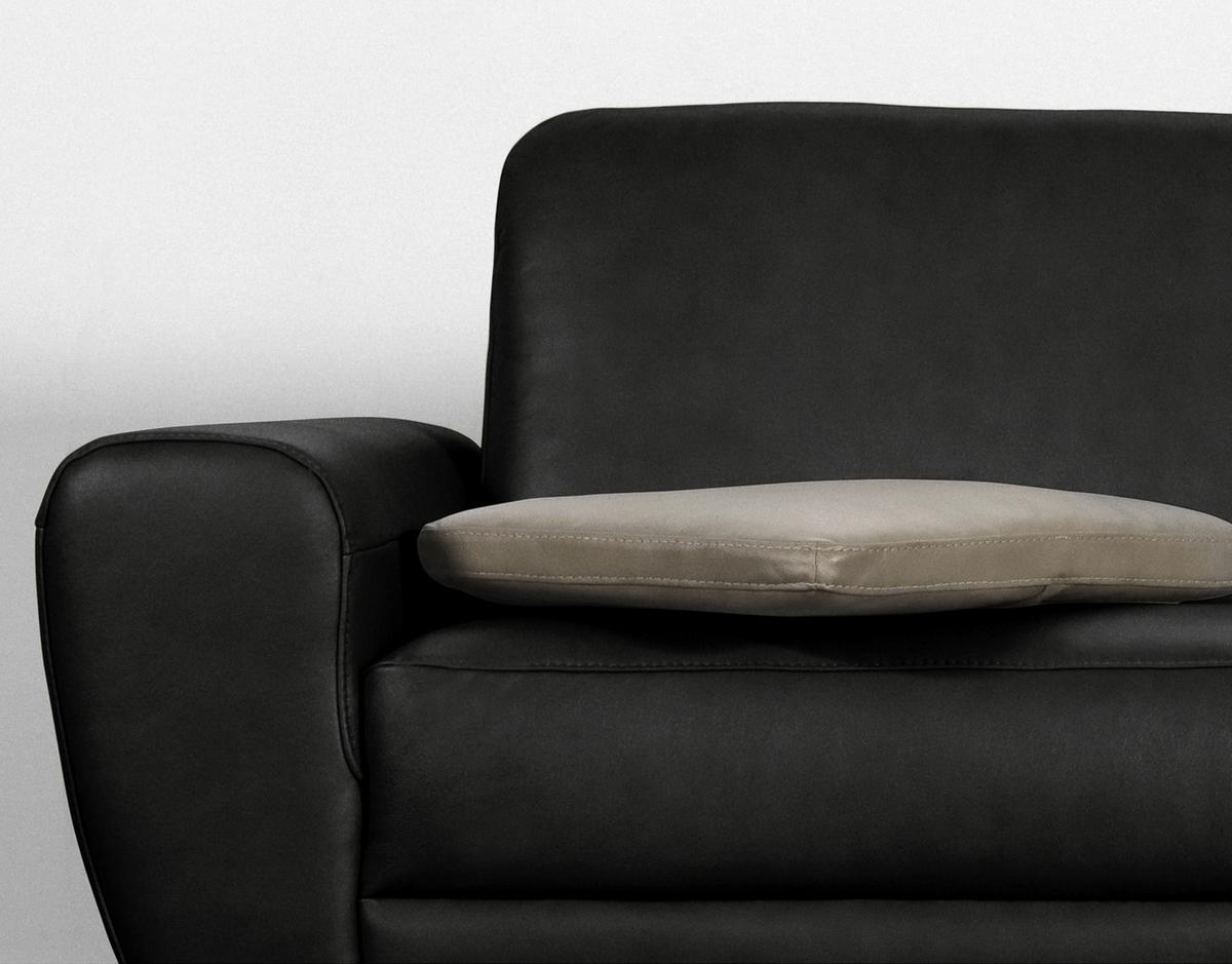 Zierkissen Spring Echtleder Cognac, B: 52 cm - Grau, Design, Leder (52/42/7cm) - Livetastic