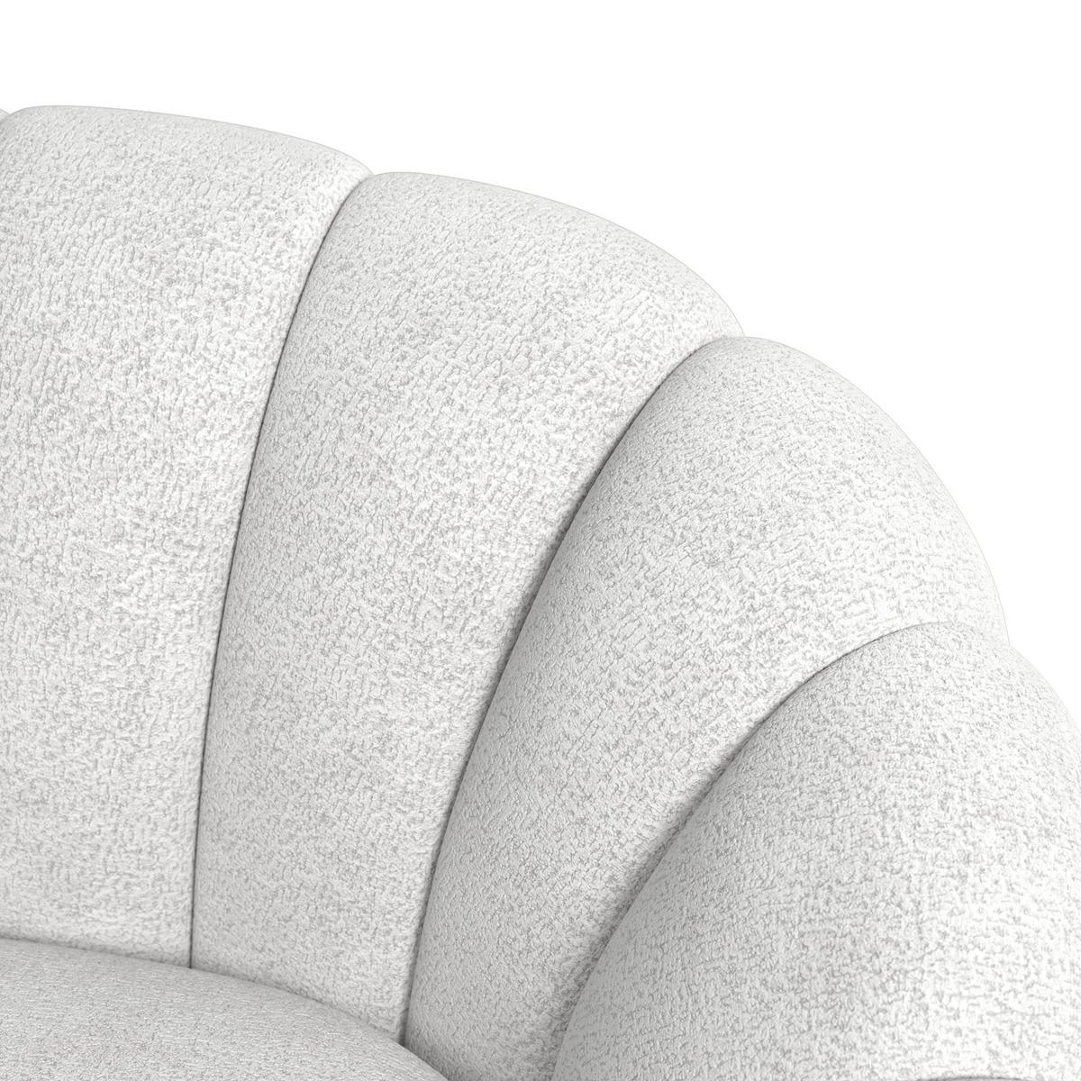 Pohovka LENA, biela ženilka, max. 280 kg - biela, Modern, drevo/textil (148/62/92cm) - Bessagi Home