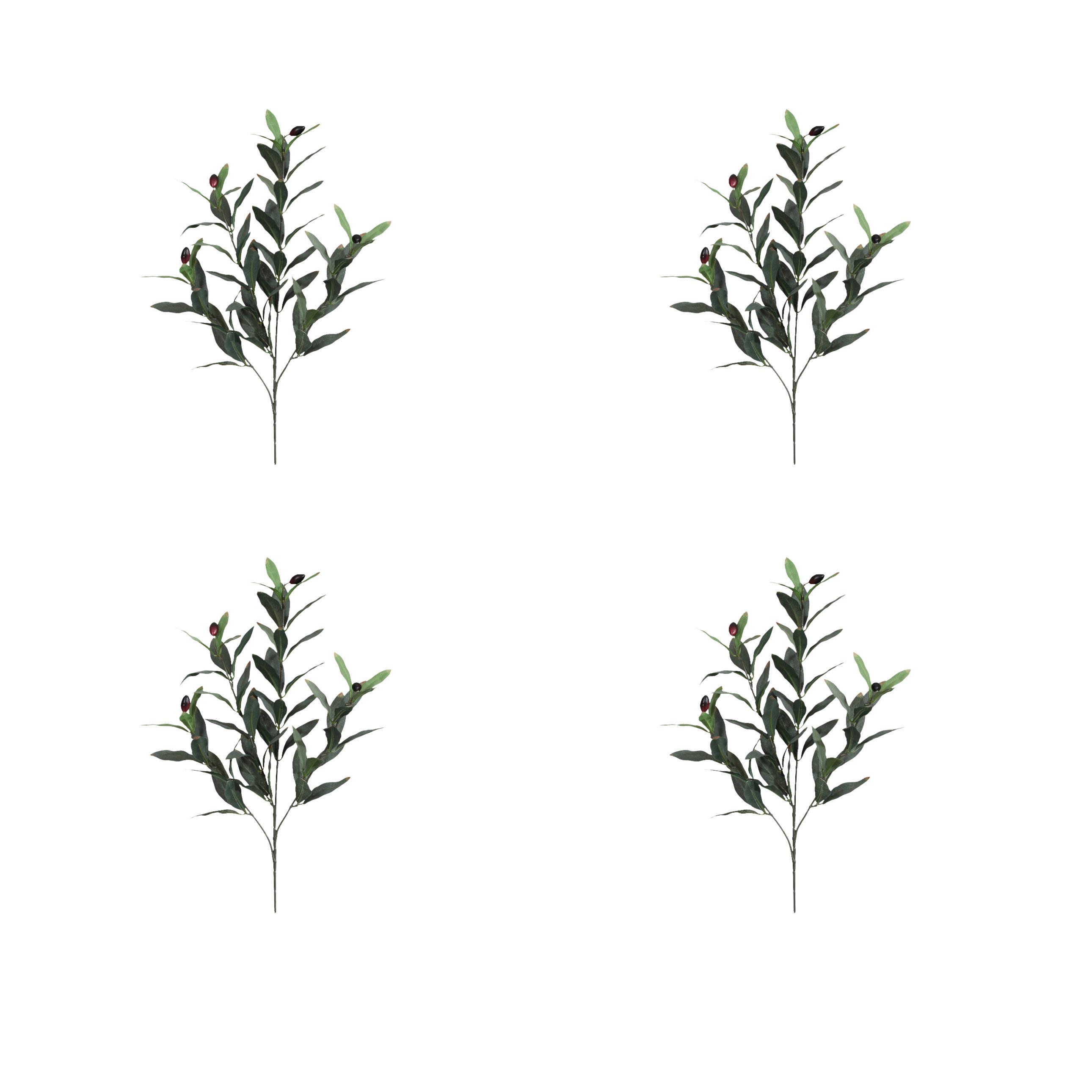 Kunstpflanze, Olive, Grün Braun, H: 50 cm - Braun/Grün, Design, Kunststoff (50cm) - P & B