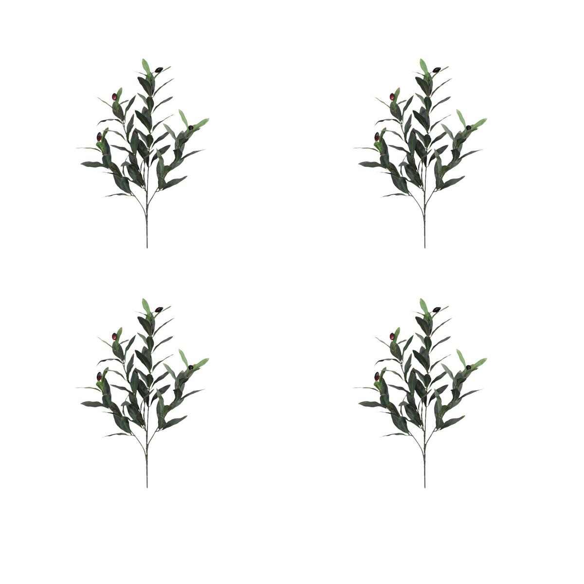Kunstpflanze, Olive, Grün Braun, H: 50 Cm - Braun/Grün, Design, Kunststoff (50cm) - P & B