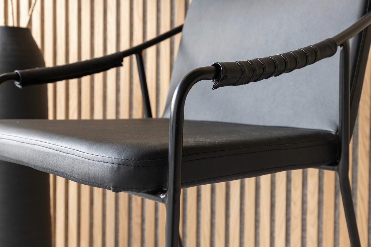 Stuhl-set Tvist - Schwarz, Design, Textil/Metall (53/77/59cm) - Livetastic