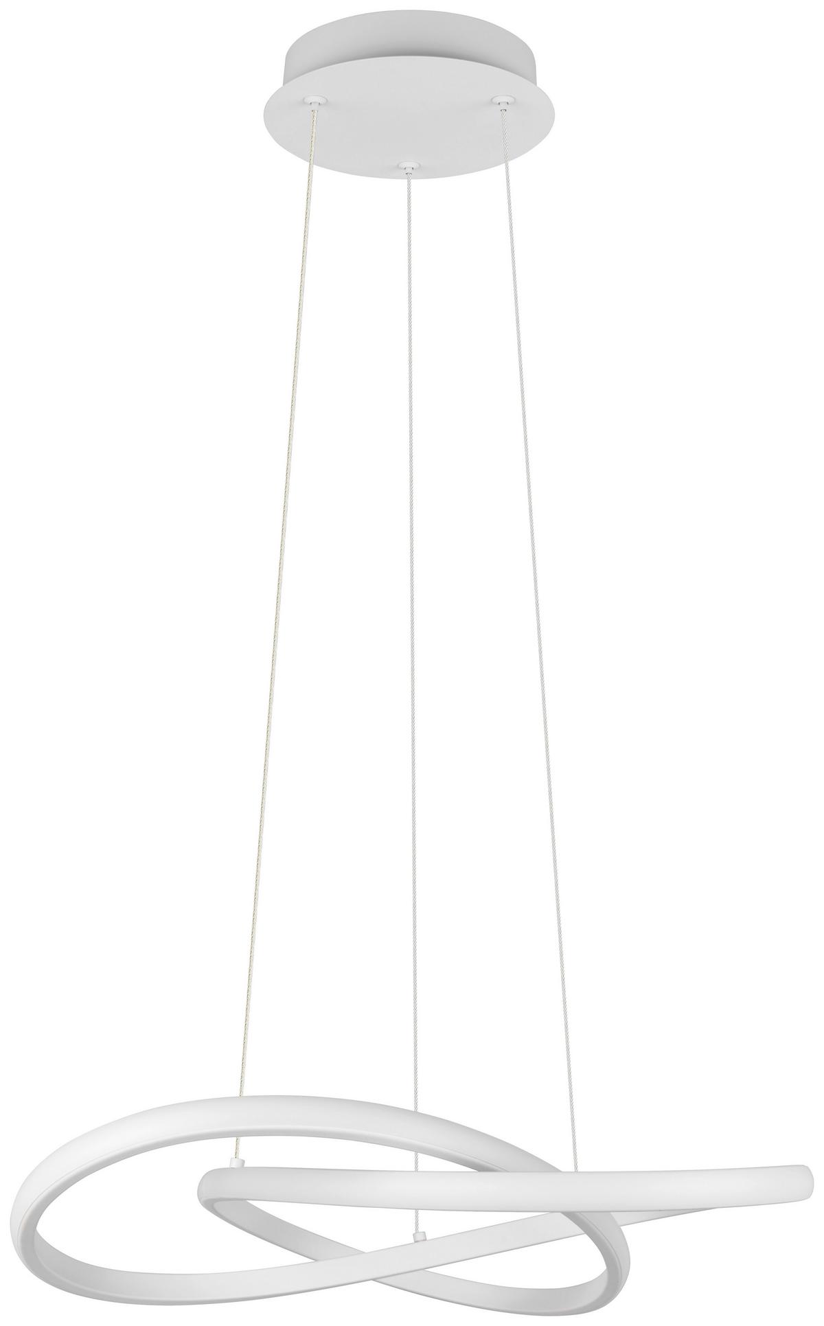 LED-Hängeleuchte Mansa - Weiß, Basics, Kunststoff/Metall (50/150cm) - Luca Bessoni