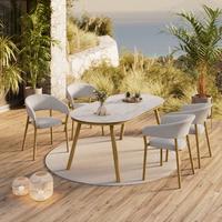 Kerti Karosszék Jasmin - világosszürke/sárga, Modern, textil/fém (61/56/78cm) - Beldano