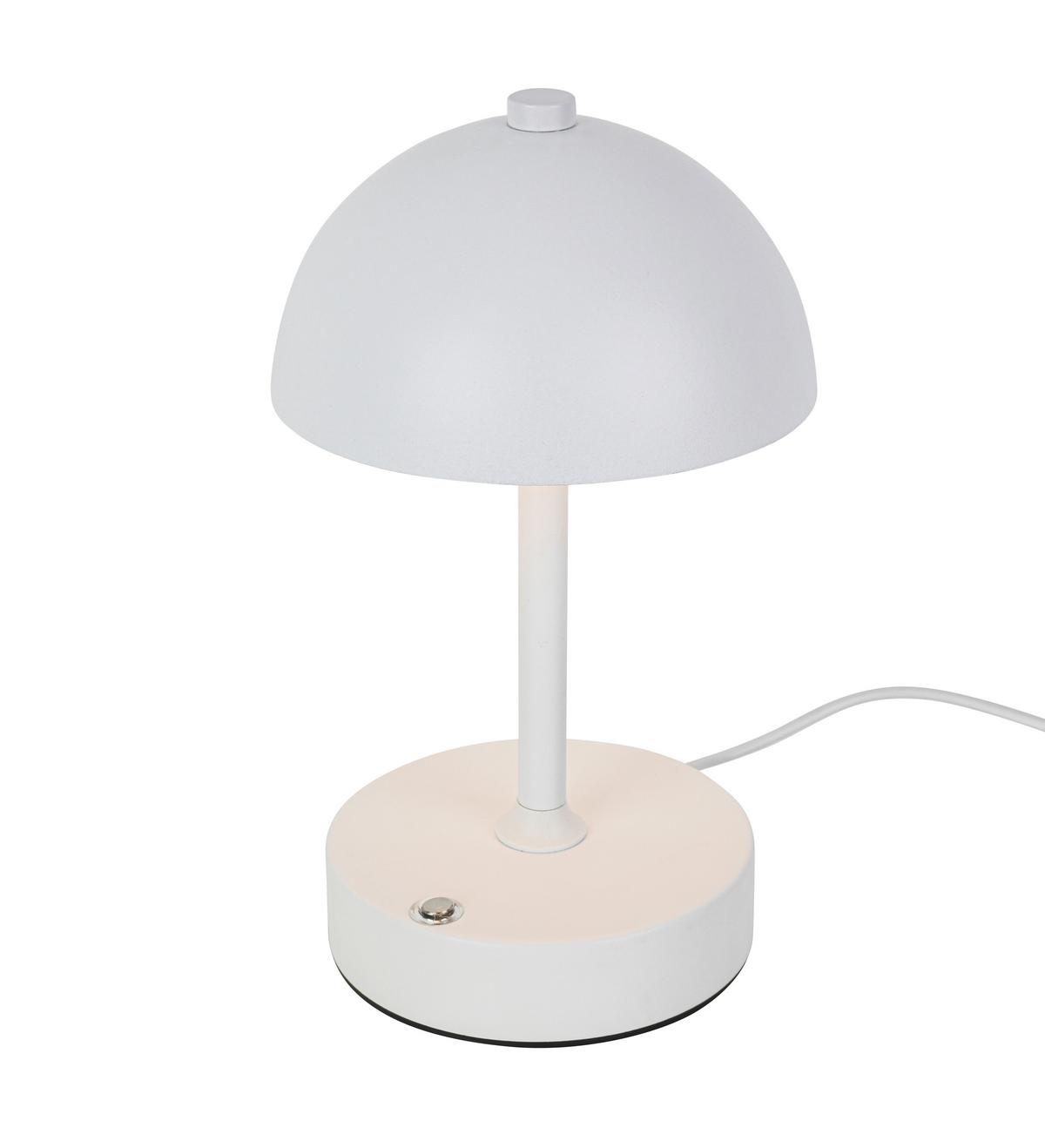 NABÍJATEĽNÁ STOLNÁ LAMPA JUMI - biela, Modern, plast (12/20cm) - Mömax
