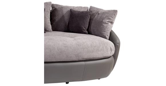 Big Sofa Aruba mit Kissen B: 238 cm Grau/Schwarz Lederlook - Schwarz/Grau, LIFESTYLE, Textil (238/80/140cm) - Luca Bessoni