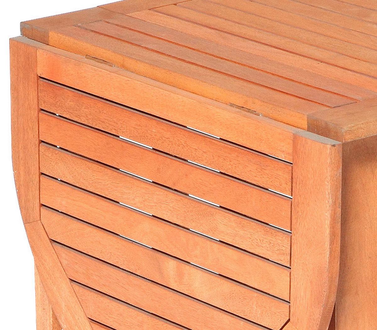 Gartentisch Klappbar Eukalyptusholz L: 120 cm - Naturfarben, KONVENTIONELL, Holz (120/74/60cm) - Gardenson