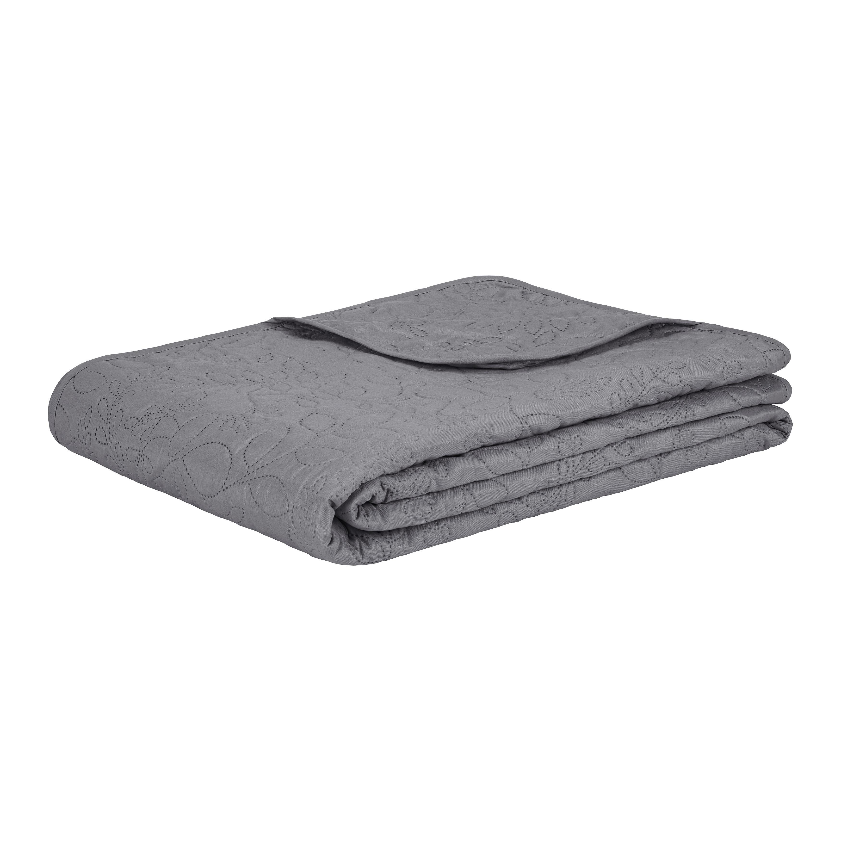 DENNÁ PRIKRÝVKA GRACE - sivá, textil (220/240cm) - Mömax