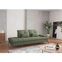 Récamiere Amica E, Olivgrün B: 231 Cm - Schwarz/Olivgrün, KONVENTIONELL, Textil (231/90/122cm) - Sit & More