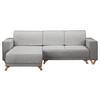 Ecksofa Bella Grau S: 257x174 cm - Wengefarben/Grau, Design, Textil (257/174cm) - Livetastic