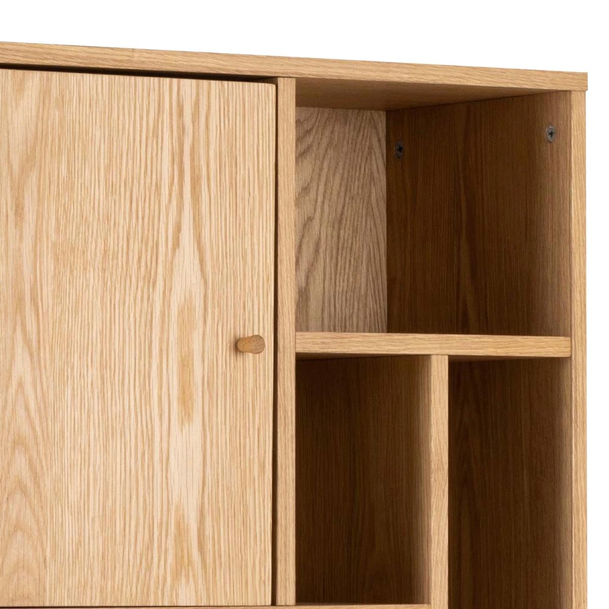 Regál RANGOON dyha - prírodná farba, Design, drevo (60,5/180/30cm) - MID.YOU