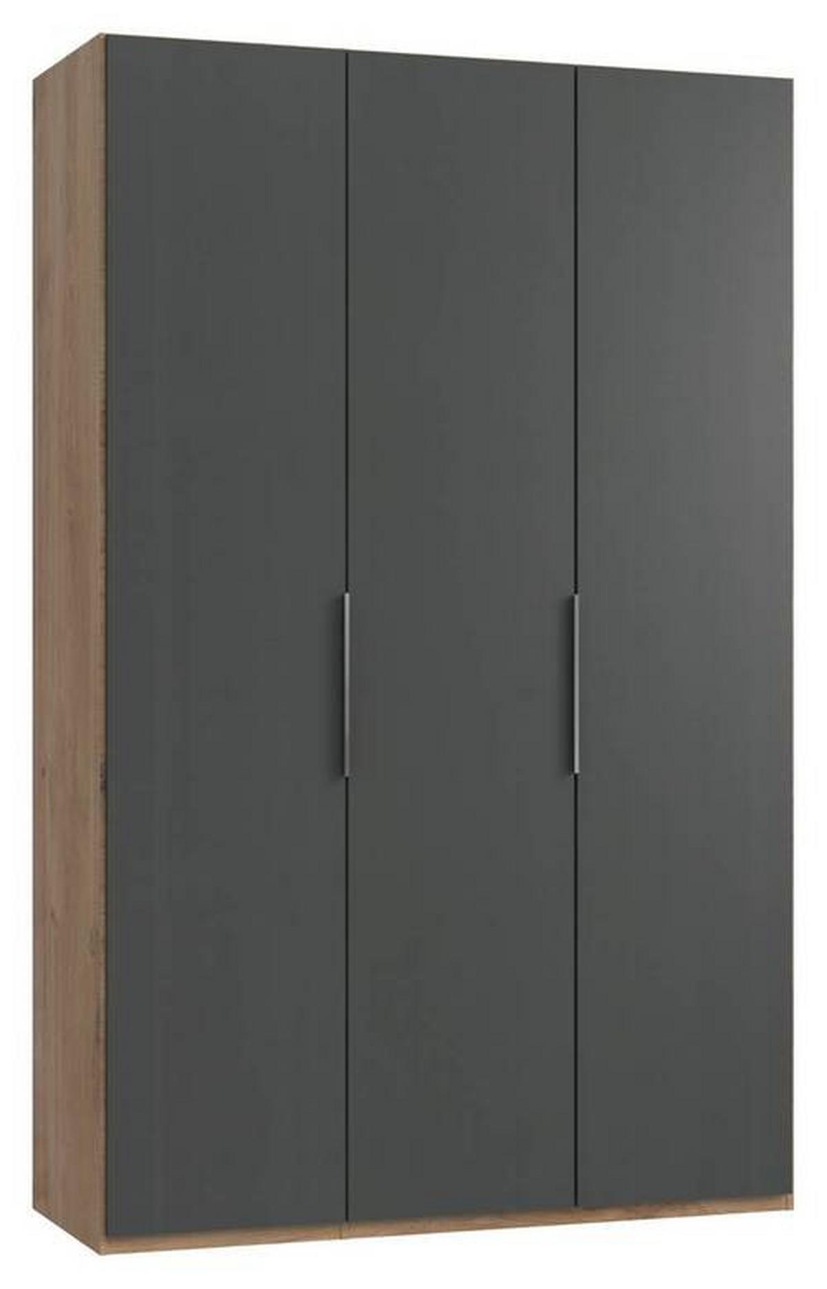 Drehtürenschrank B: 150 Cm Level, Graphitf./eiche Dekor - Eichefarben/Graphitfarben, MODERN, Holzwerkstoff (150/236/58cm) - MID.YOU