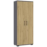 Aktenschrank Gw-Profi Eiche Dekor/Graphitfarben B: 80 cm - Eichefarben/Graphitfarben, KONVENTIONELL, Holzwerkstoff (80/200/40cm) - Germania