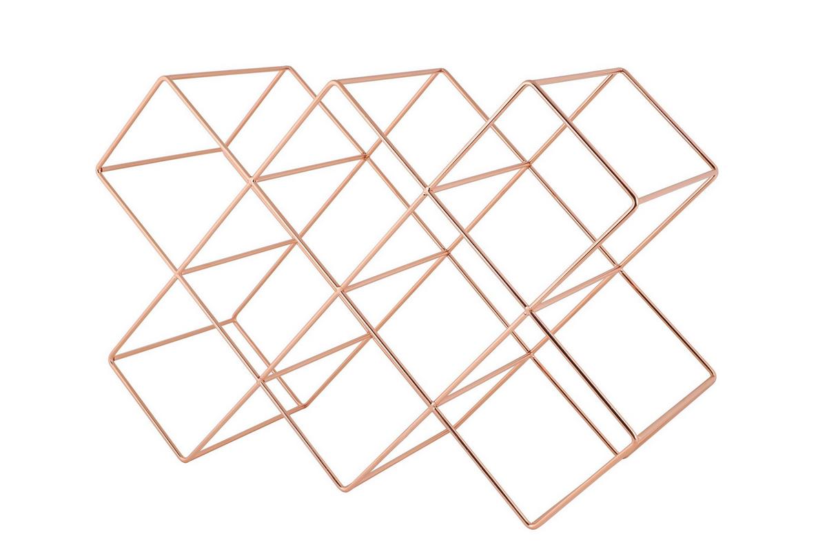 Weinregal Eisen Kupferfarben 8 Flaschen Bxh16,6x31cm - Kupferfarben, Basics, Metall (46/16,6/31cm) - Echtwerk