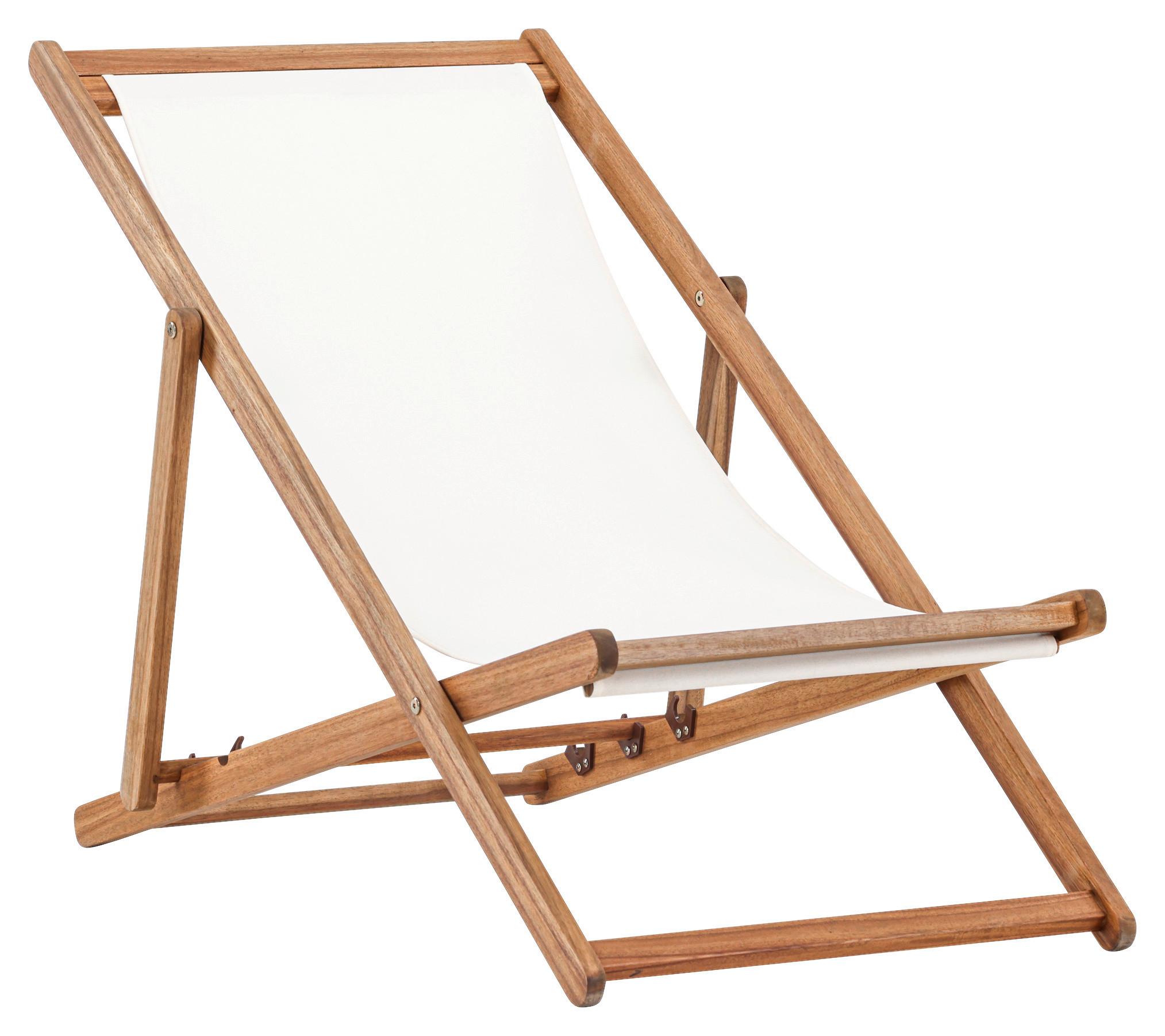 Strandsessel Peachy - Beige/Naturfarben, KONVENTIONELL, Holz/Textil (57/80/105cm) - Gardenson