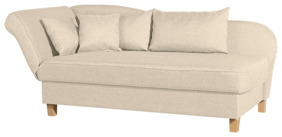 Récamiere Selma in Beige B: 190 cm - Beige/Buchefarben, Design, Textil (190/82/88cm) - Max Winzer