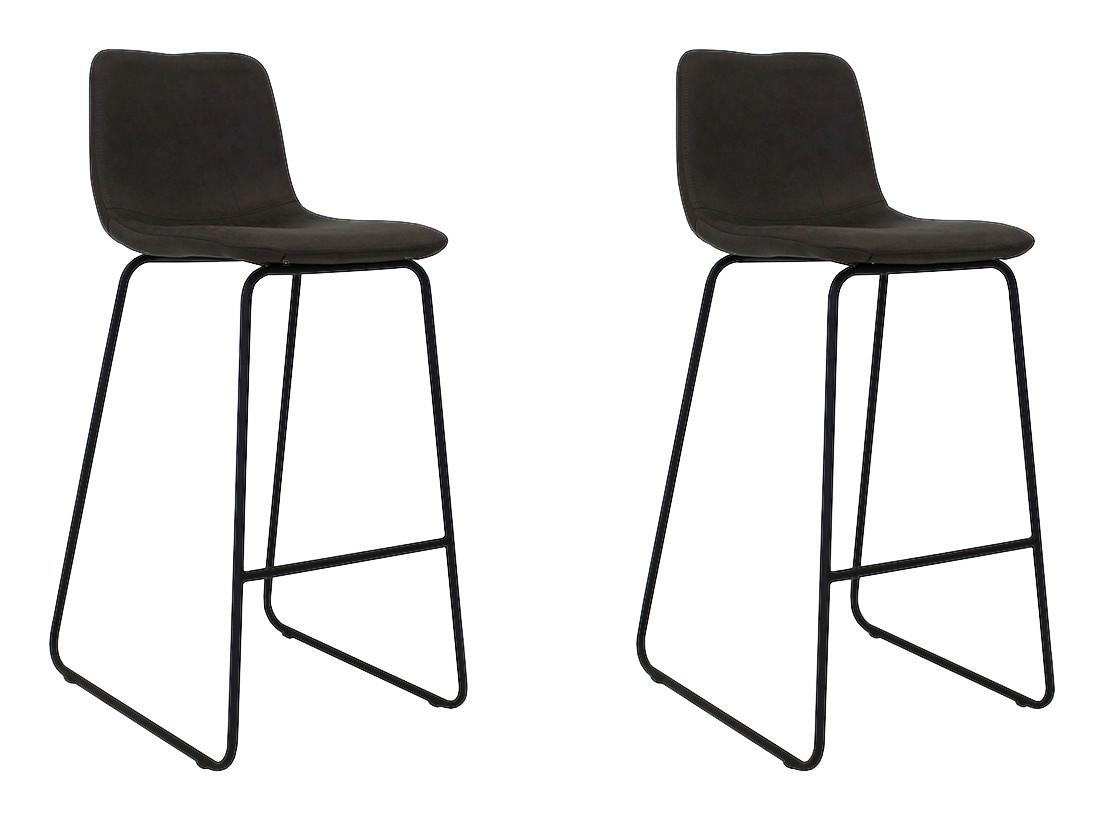 Barhocker-set Byron - Anthrazit/Schwarz, LIFESTYLE, Kunststoff/Metall (48/102/54cm) - MID.YOU