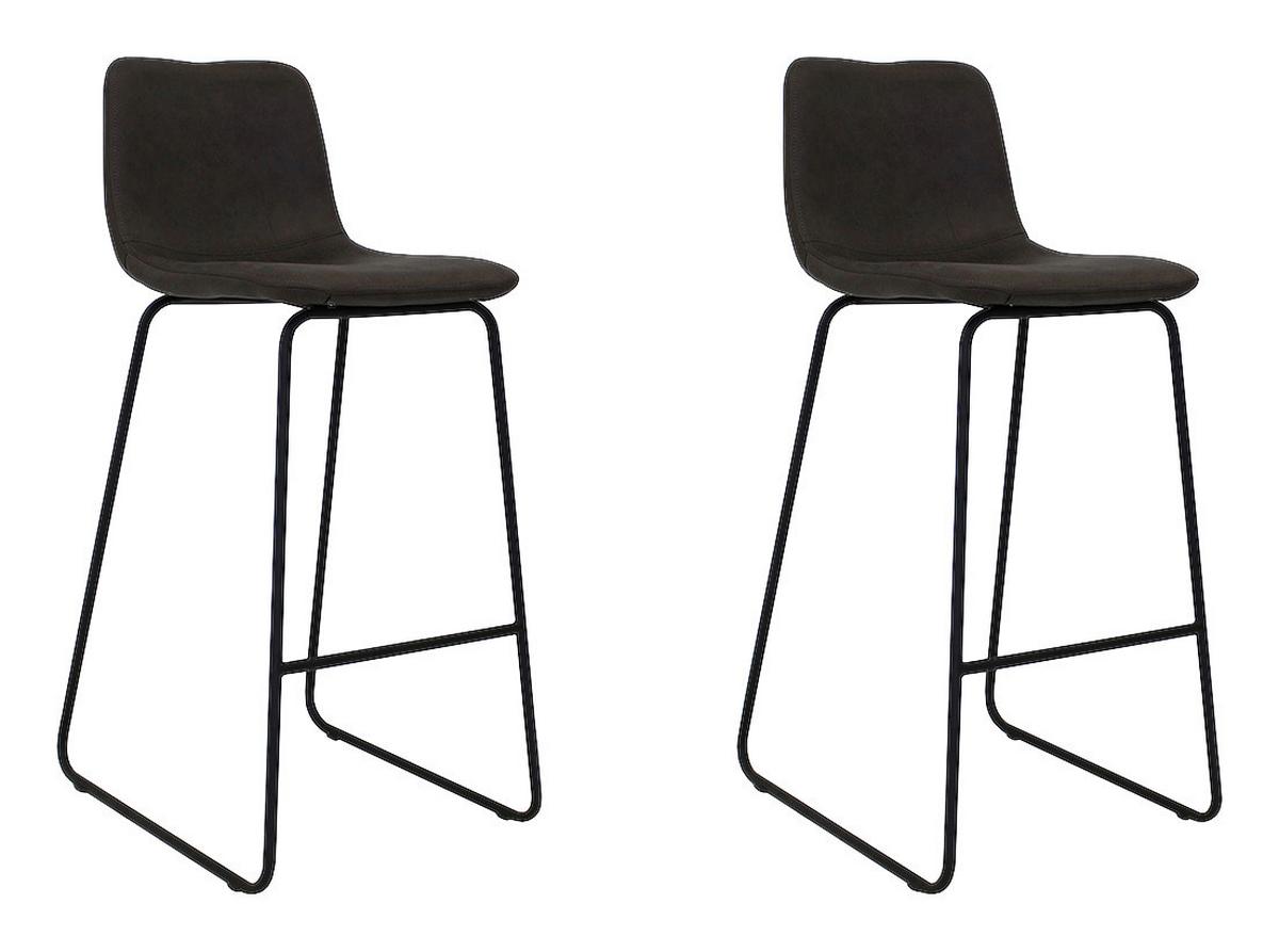 Barhocker-Set Byron - Anthrazit/Schwarz, LIFESTYLE, Kunststoff/Metall (48/102/54cm) - MID.YOU