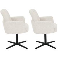 Armlehnstuhl Allison Leinenoptik Beige, B: 58 Cm - Beige/Schwarz, LIFESTYLE, Holz/Textil (58/86/64cm) - Livetastic