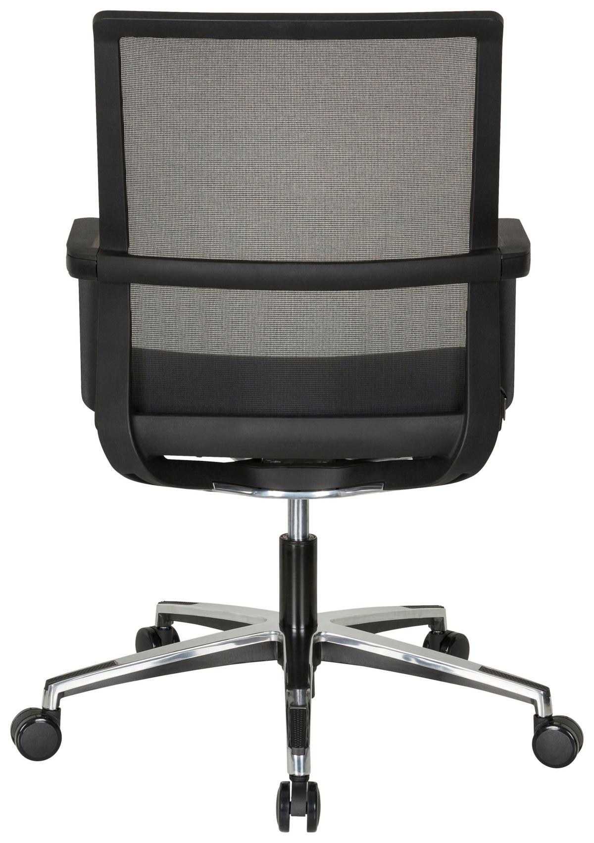 Drehstuhl Move-tec Net 3d Höhenverstellbar Schwarz - Alufarben/Schwarz, MODERN, Kunststoff/Textil (57/105/55cm) - MID.YOU