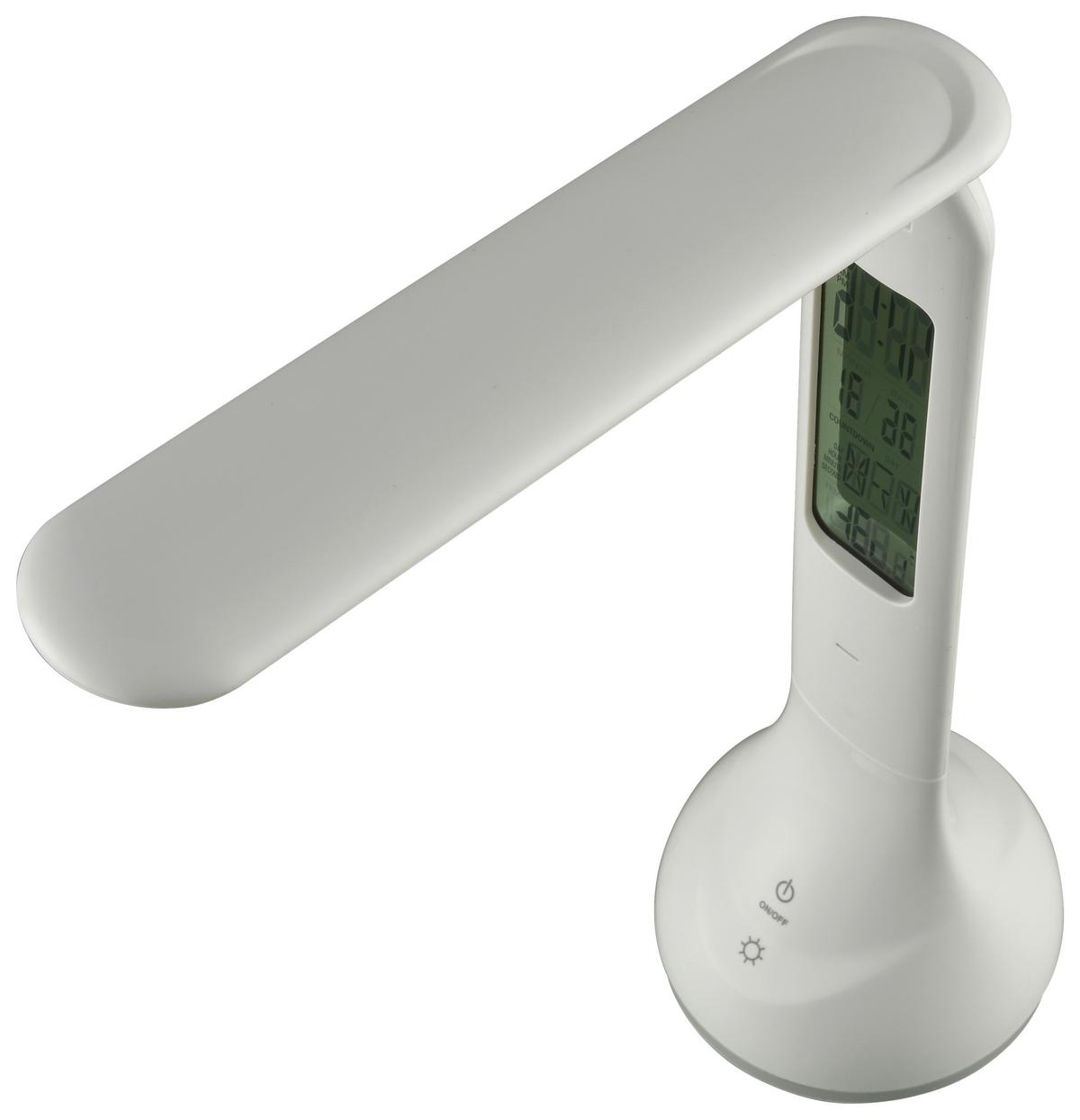 Led-schreibtischleuchte Annie Weiß, Touchdimmer - Transparent/Weiß, MODERN, Kunststoff (8,7/26,3cm) - Luca Bessoni
