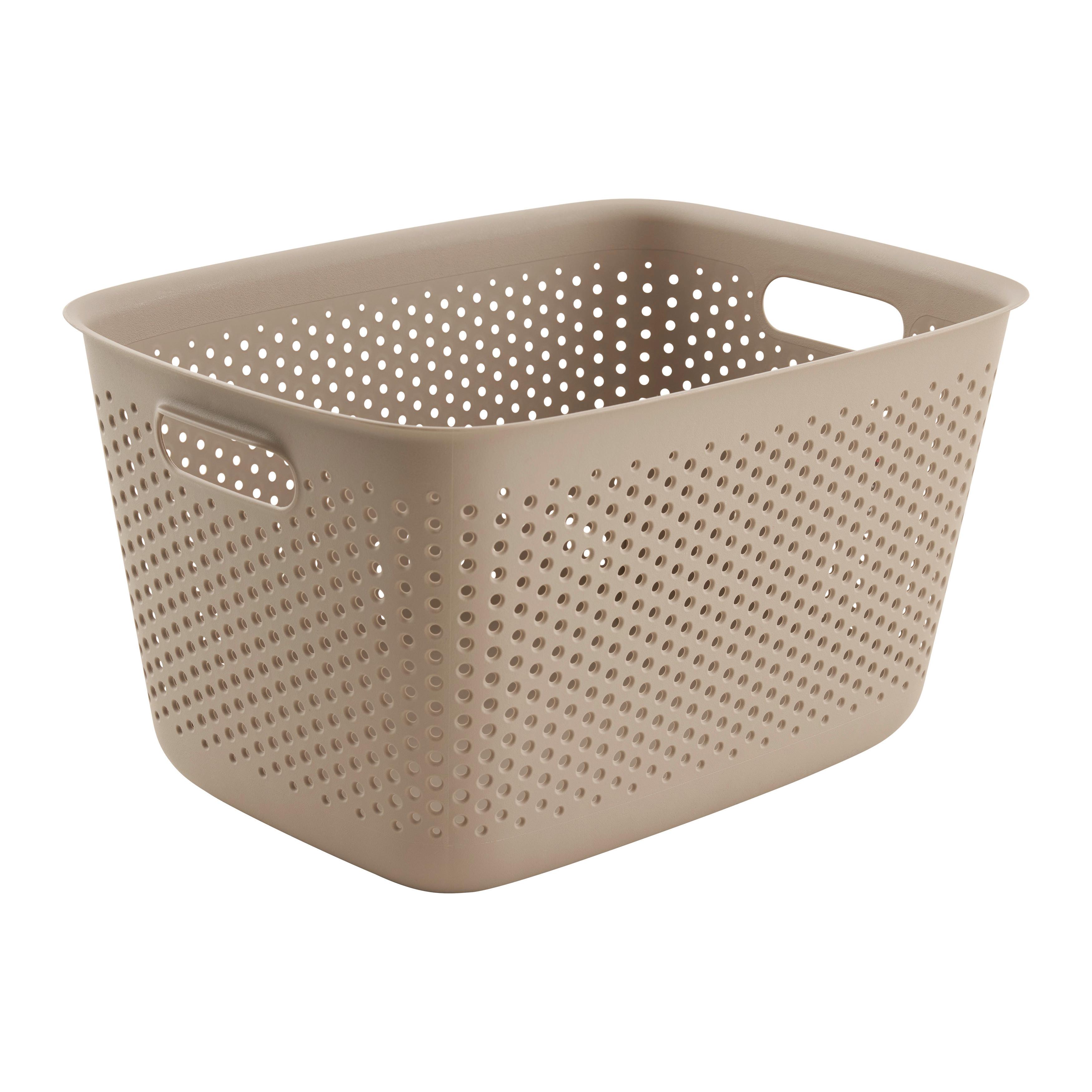 Úložný košík MAJA - CA. 17L - taupe, Modern, plast (39/29/22cm) - Mömax