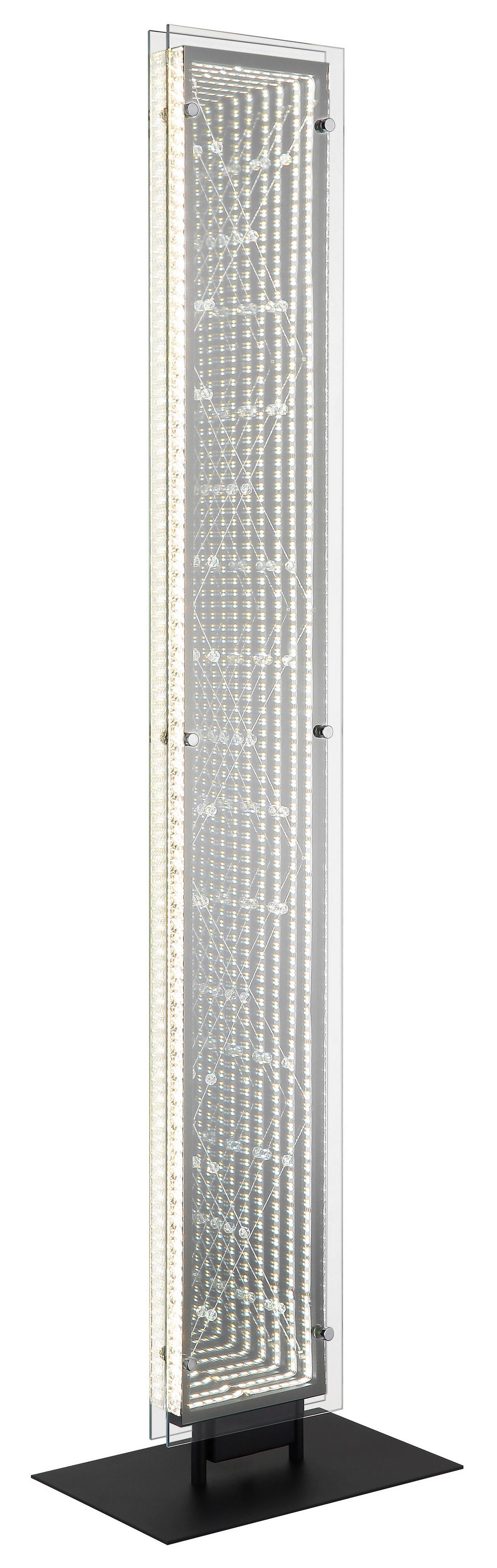 LED-Stehleuchte Memory-Funktion - Klar/Chromfarben, Design, Glas/Kunststoff (30/20/200cm) - Globo
