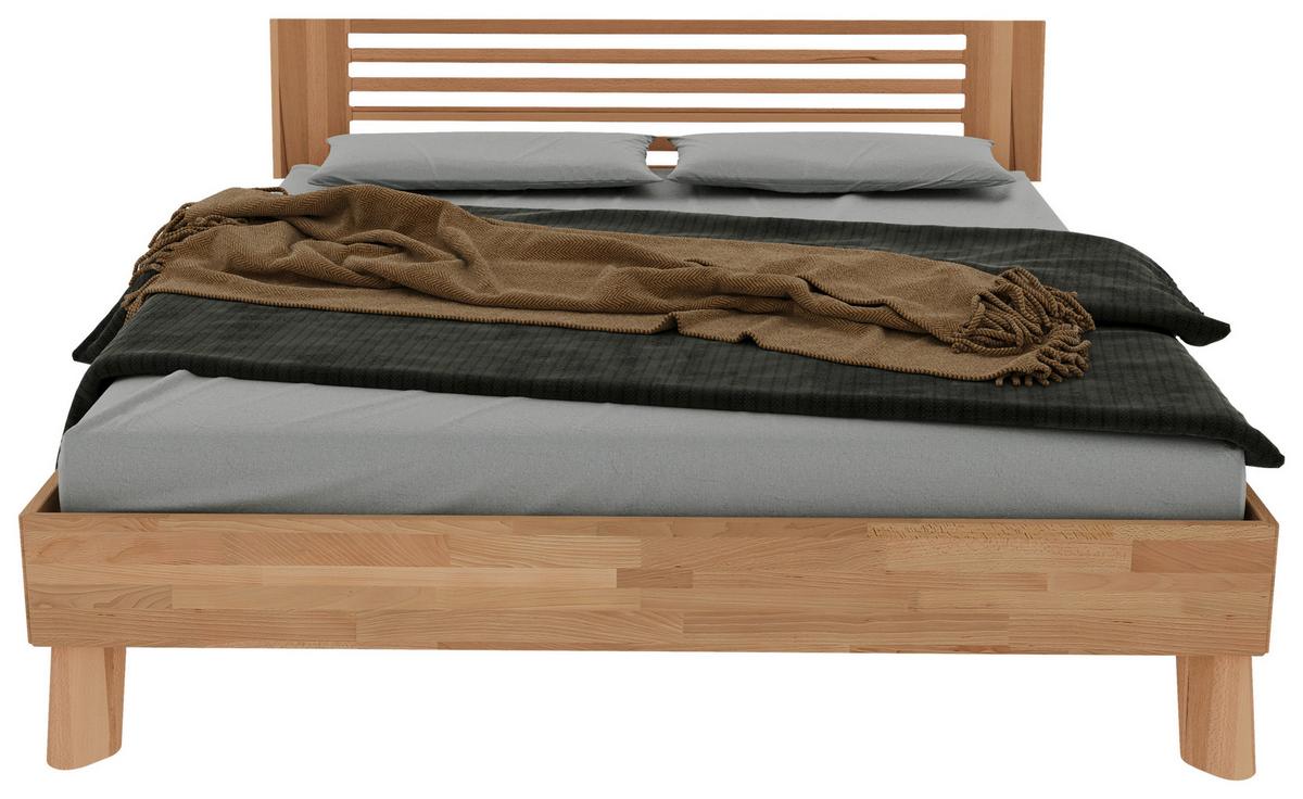 Bett Como Naturfarben /kernbuche 160x200cm - Naturfarben/Kernbuche, MODERN, Holz (160/200cm) - MID.YOU