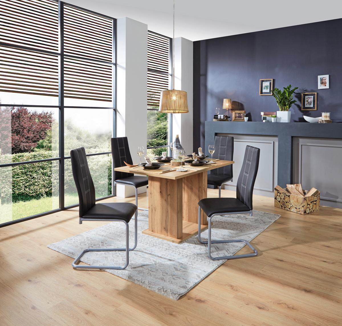 Esstisch Patrik 120x80 cm Eiche Dekor - Eichefarben, MODERN, Holzwerkstoff (120/74/80cm)