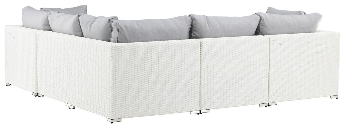 Loungegarnitur Amazon - Hellgrau, KONVENTIONELL, Kunststoff (87/249cm) - Gardenson