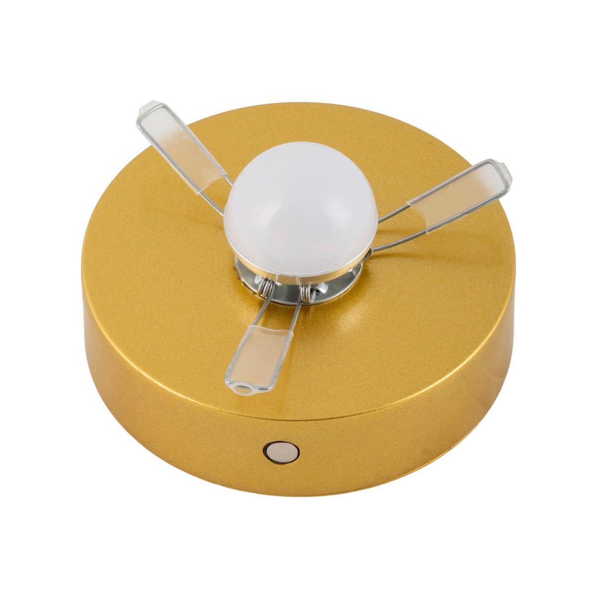 Akku-tischleuchte 5305558 - Goldfarben, Design, Glas/Kunststoff (14/23cm) - Näve