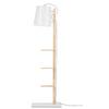 Stehlampe Holz Cambridge Dimmbar Weiß/braun - Weiß, Design, Holz/Metall (30/168/49cm) - It's about Romi