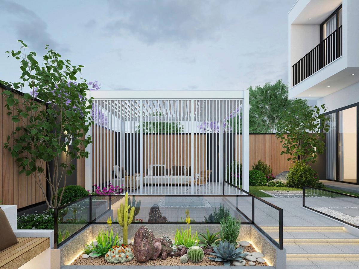 Pavillon-seitenteil 123x235cm Wetterfest - Weiß, Basics, Metall (123/235/10cm) - Gardenson