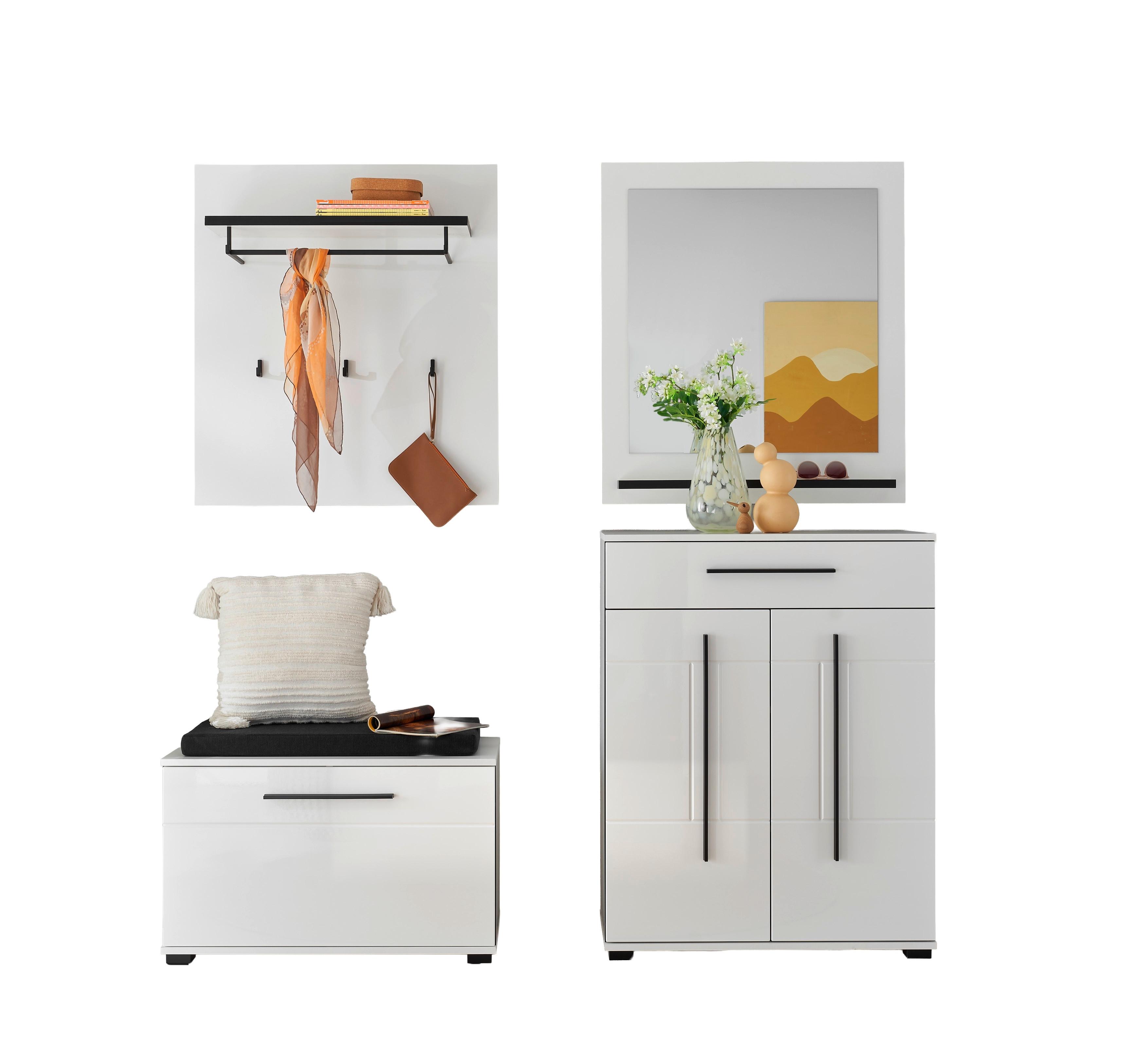 GARDEROBE Cantara Weiß/Weiß HG B: 170cm