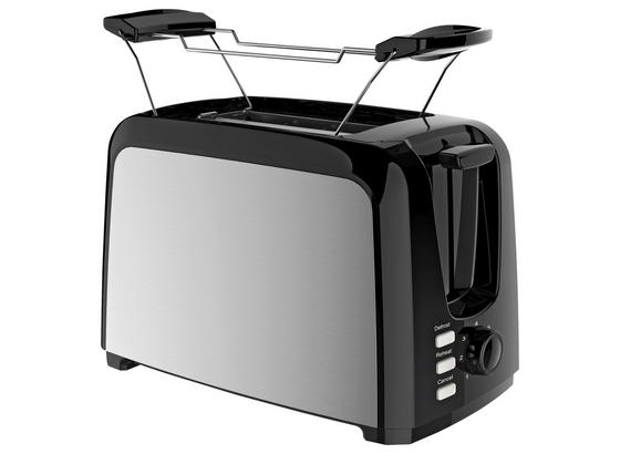 Toaster Dominik - Edelstahlfarben/Schwarz, Basics, Kunststoff/Metall (26,5/15,6/19,9cm) - Bono Toaster Dominik - Edelstahlfarben/Schwarz, Basics, Kunststoff/Metall (26,5/15,6/19,9cm) - Bono