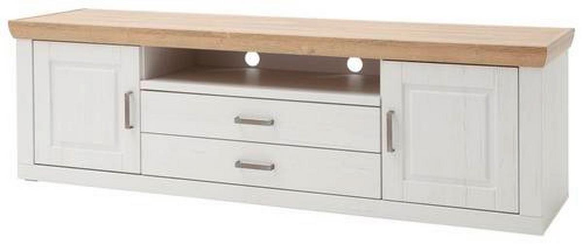 TV-Lowboard Brixen B: 198 cm Eichefarben/Pinienfarben - Eichefarben/Schwarz, LIFESTYLE, Holzwerkstoff (198/63/52cm) - Landscape