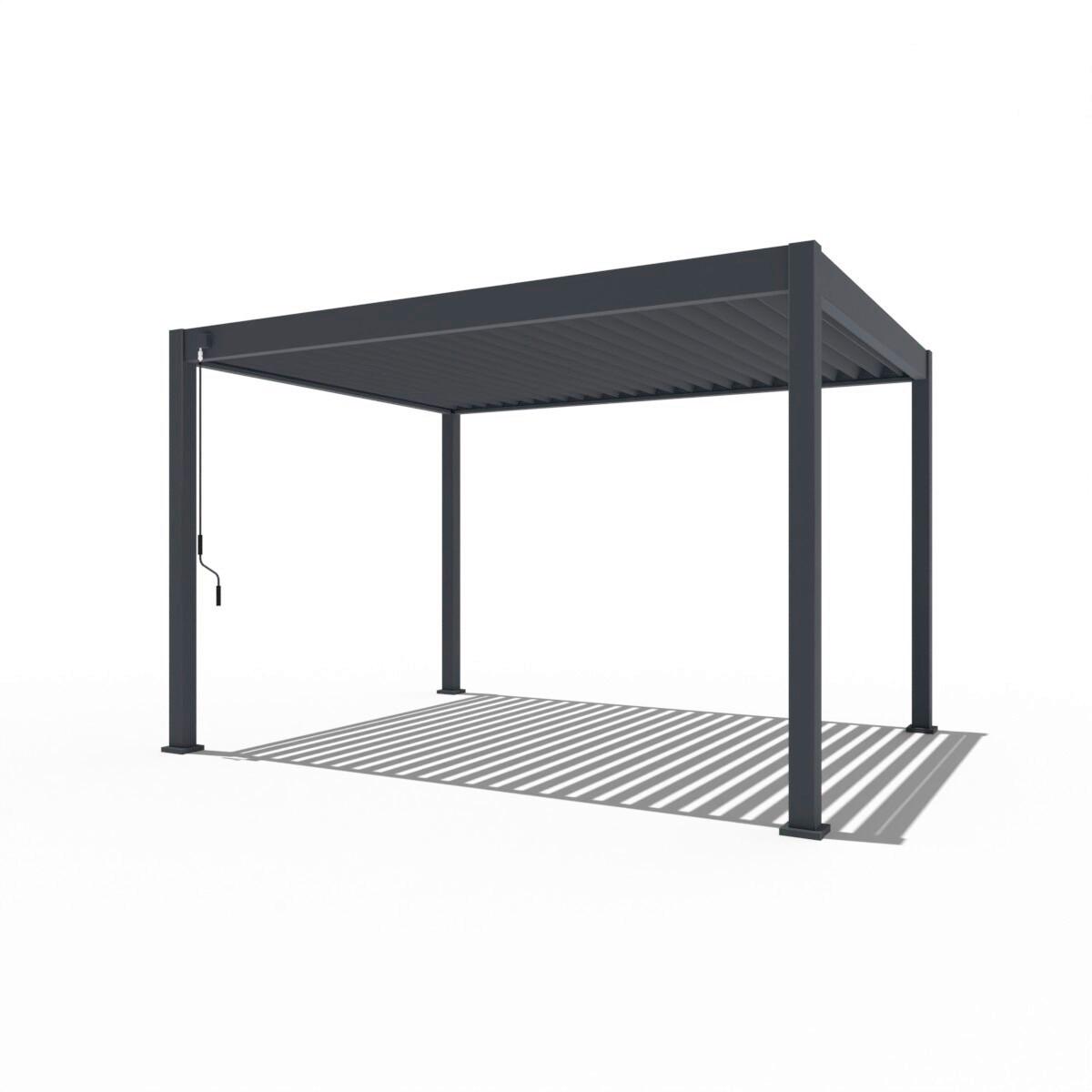 PergoLine Superior, 300x400 cm wetterbeständig, anthrazit - Graphitfarben, Basics, Metall (300/255/400cm) - Gardenson