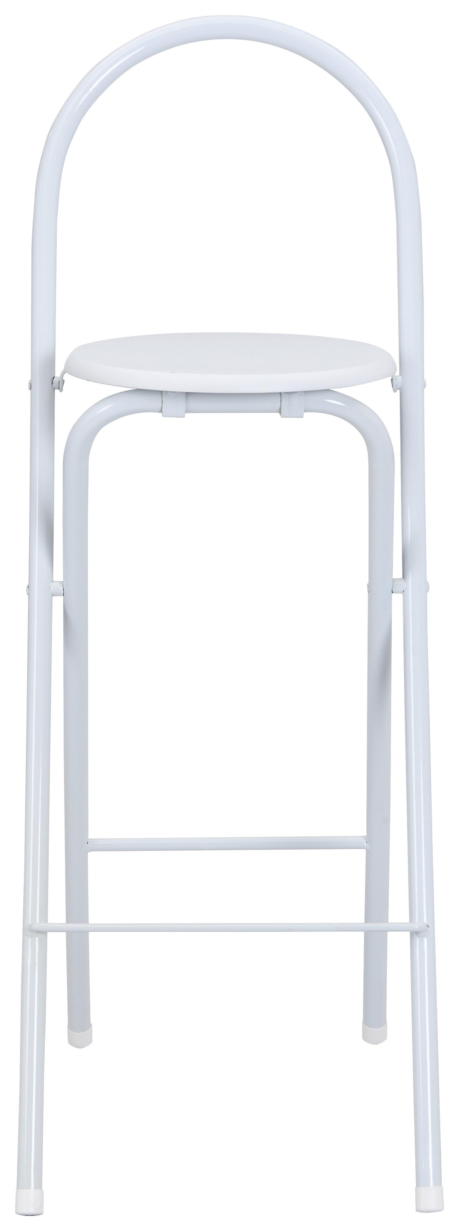 Hoher Klappstuhl in Weiß, klappbar