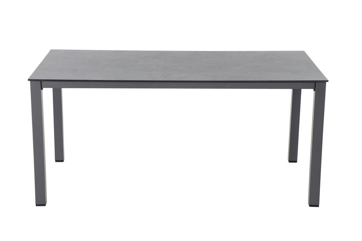 Gartentisch Metall/Kunststoff/ Holzwerkstoff L 160 cm - Anthrazit, KONVENTIONELL, Holzwerkstoff/Kunststoff (160/90/72cm) - Siena Garden