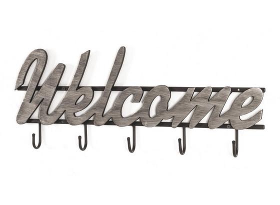 Lišta S Háčikmi Welcome18 17718 - čierna/strieborná, Moderný, kov/kompozitné drevo (60/22/4cm) Lišta S Háčikmi Welcome18 17718 - čierna/strieborná, Moderný, kov/kompozitné drevo (60/22/4cm)