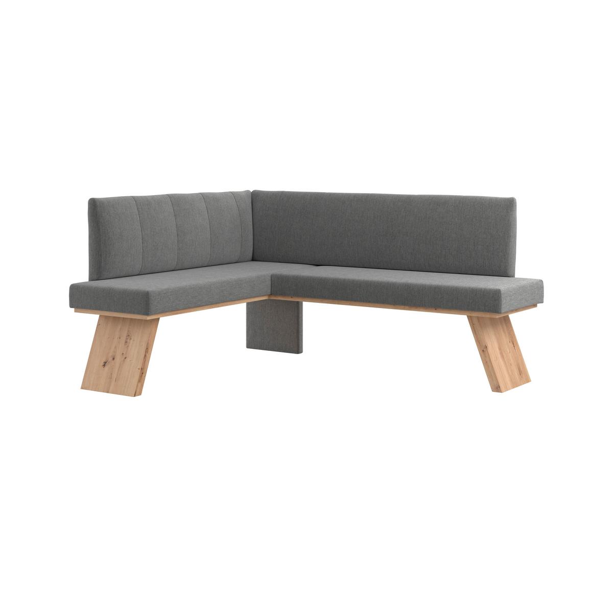 Eckbank Emma Ii - Eichefarben/Anthrazit, KONVENTIONELL, Holzwerkstoff/Textil (150/185cm)