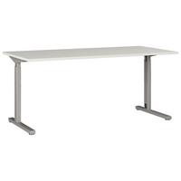 Schreibtisch B 160 H 70 cm Gw-Profi, Grau/Silberfarben - Silberfarben/Grau, KONVENTIONELL, Holzwerkstoff/Metall (160/70/80cm) - Germania