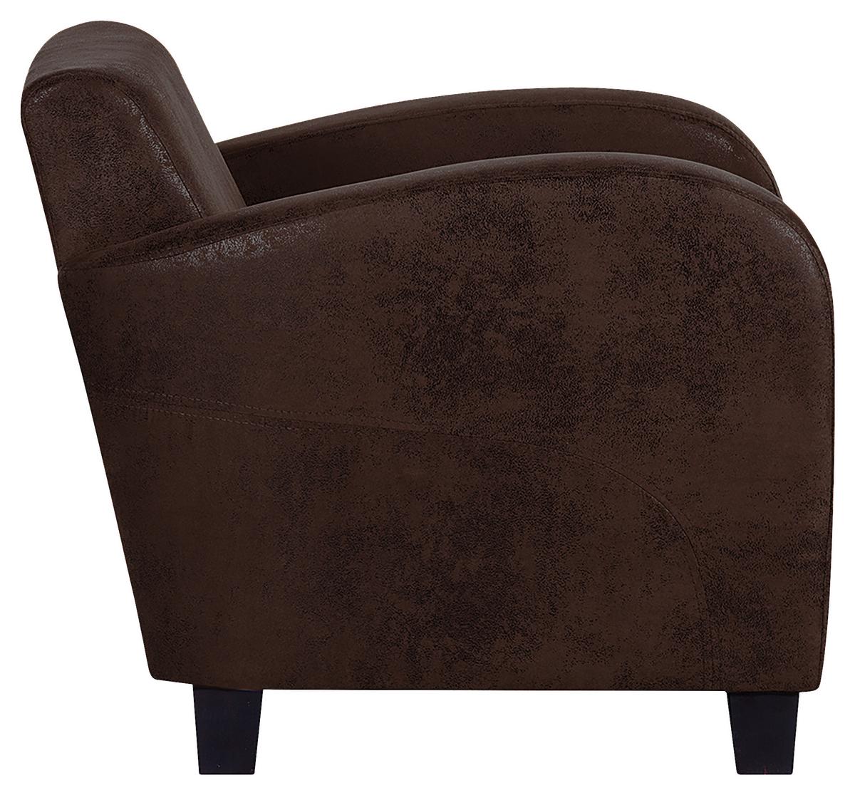 Sitzgarnitur Antis Braun B: 92 Cm - Dunkelbraun, Design, Textil (92/80/89cm) - Livetastic