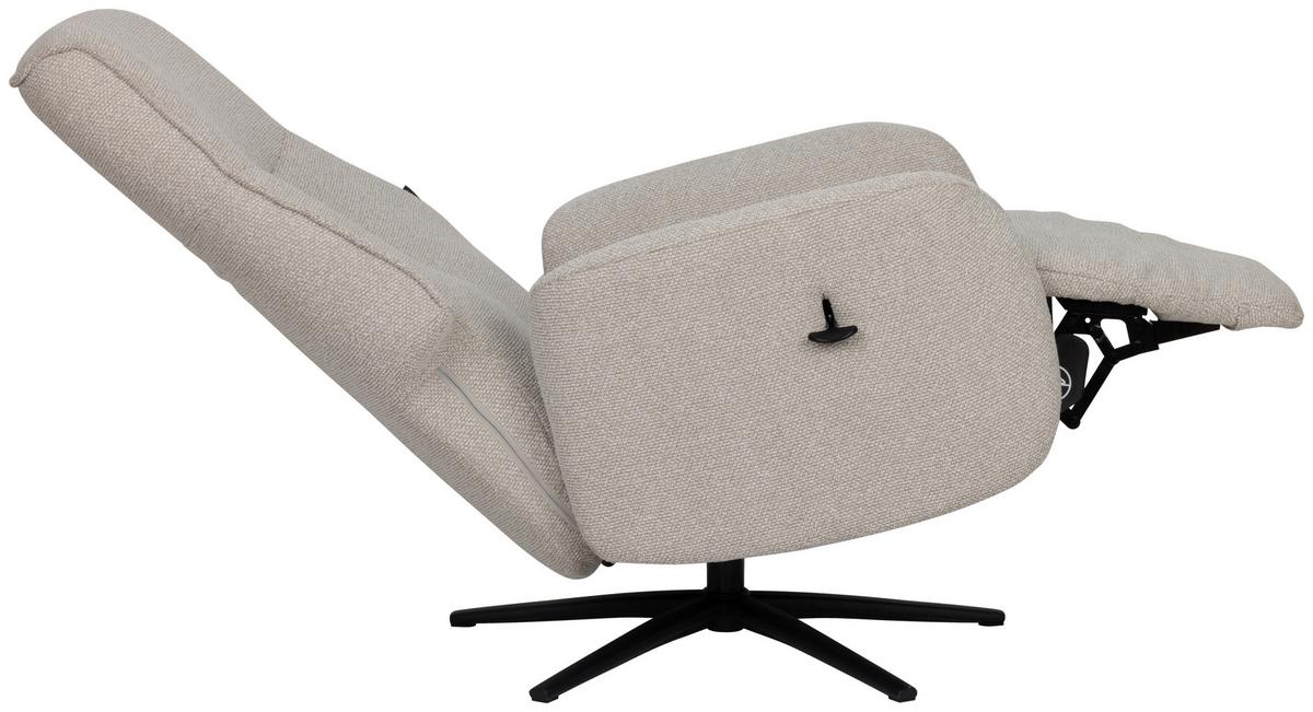 Relaxsessel Snooze Beige B: 77 cm - Beige/Schwarz, Design, Holz/Textil (77/112/86cm) - Livetastic