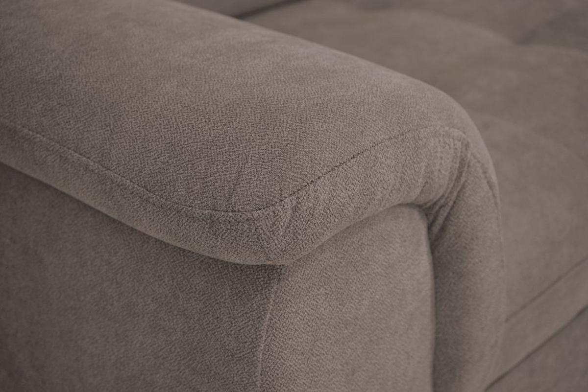 Rohová sedačka FALCO, pravá, hnědá žinylka,2x op.hlavy - černá/hnědá, Konvenční, dřevo/kompozitní dřevo (251/183cm) - Ondega