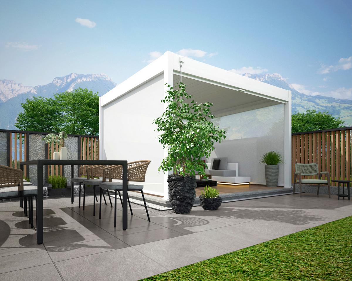 Pavillon-rollo 265x235cm Wetterfest - Weiß, Basics, Textil/Metall (265/235/10cm) - WEIDE
