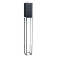 Stehlampe Alfa Chromfarben/schwarz Länglich - Chromfarben/Schwarz, Design, Textil/Metall (19/19/150,5cm) - Näve