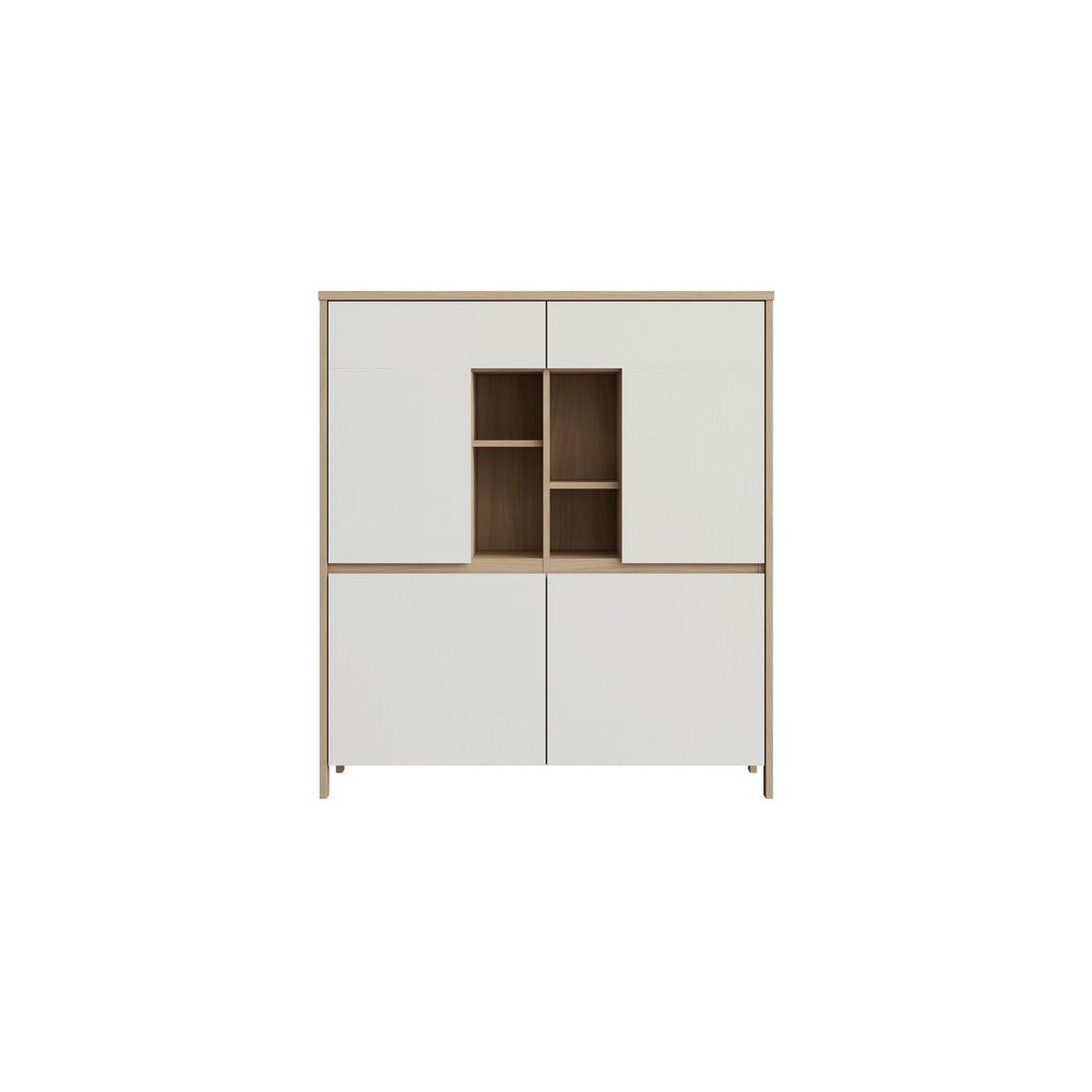 Highboard Stranda Weiß/Eiche B: 111cm